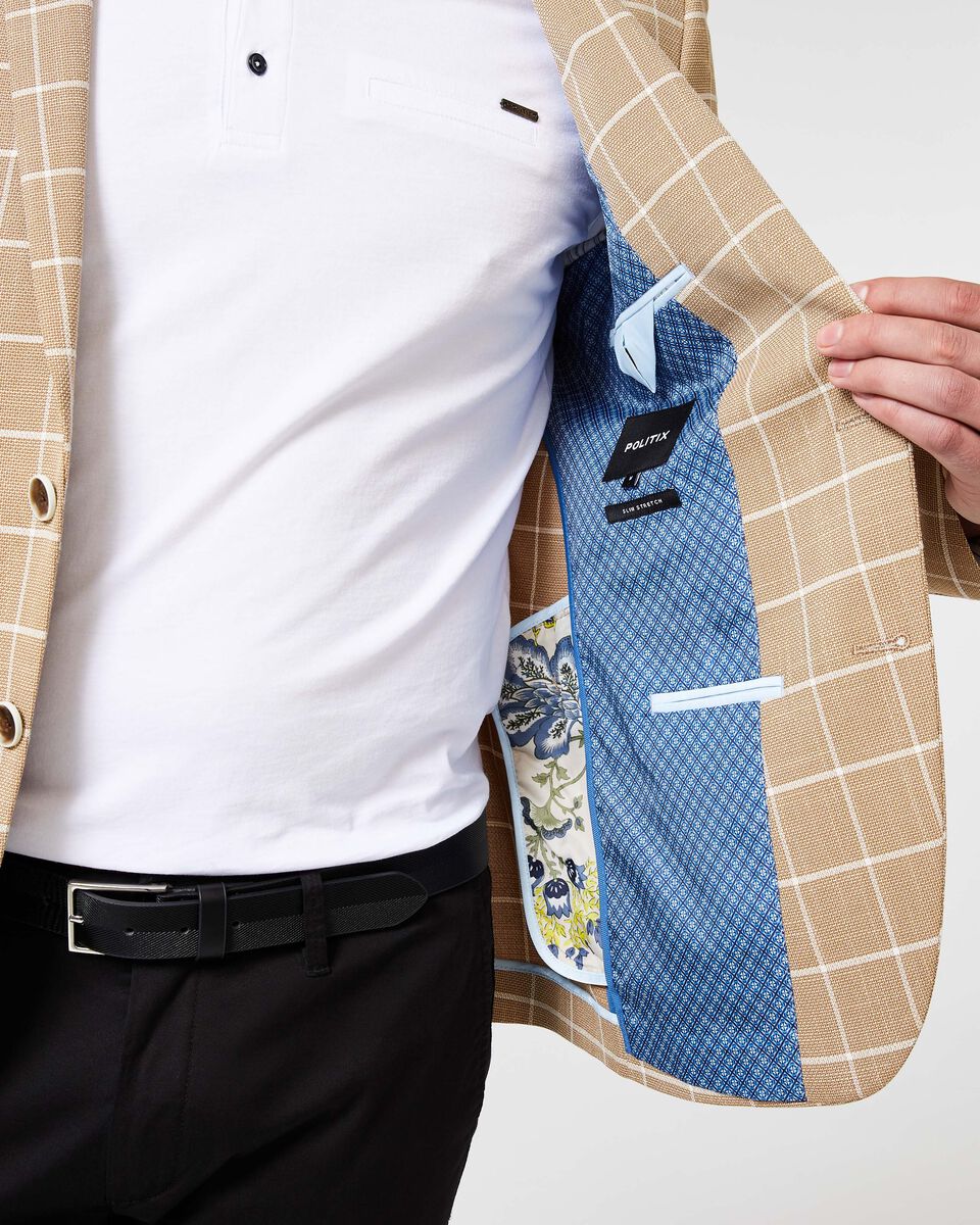 Montrone Blazer, Tan Windowpane, hi-res